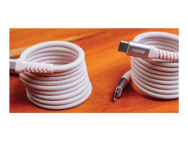 Verbatim Sync and Charge - USB-C / strømkabel - 24 pin USB-C (hann) til 24 pin USB-C (hann) - 1.2 m - rosa