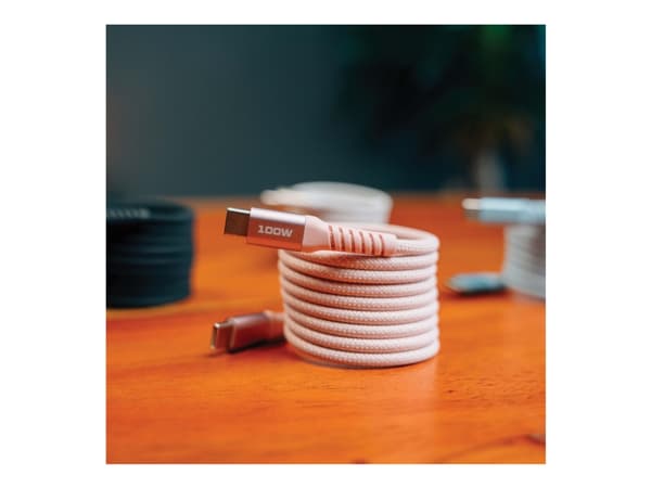 Verbatim Sync and Charge - USB-C / strømkabel - 24 pin USB-C (hann) til 24 pin USB-C (hann) - 1.2 m - rosa