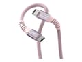 Miniatyrbilde 1 av 5: Verbatim Sync and Charge - USB-C / strømkabel - 24 pin USB-C (hann) til 24 pin USB-C (hann) - 1.2 m - rosa