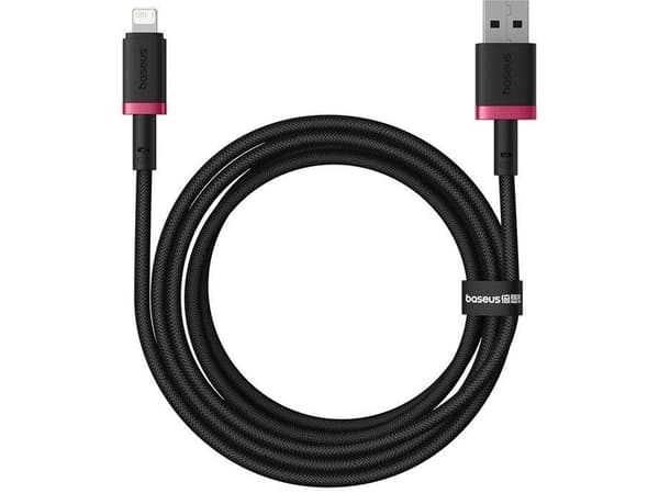 Baseus Dura Type A to IP 2.4A 2 m fast charging cable Black Red