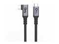 Miniatyrbilde 3 av 5: MicroConnect - USB-kabel - 24 pin USB-C (hann) rett til 24 pin USB-C (hann) vinklet - USB 3.2 Gen 2x2 - 20 V - 5 A - 25 cm - USB Power Delivery (100