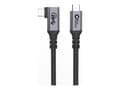 Miniatyrbilde 4 av 5: MicroConnect - USB-kabel - 24 pin USB-C (hann) rett til 24 pin USB-C (hann) vinklet - USB 3.2 Gen 2x2 - 20 V - 5 A - 25 cm - USB Power Delivery (100