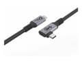 Miniatyrbilde 2 av 5: MicroConnect - USB-kabel - 24 pin USB-C (hann) rett til 24 pin USB-C (hann) vinklet - USB 3.2 Gen 2x2 - 20 V - 5 A - 25 cm - USB Power Delivery (100