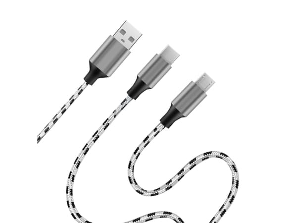 LogiLink CU0202, 1,2 m, USB A, USB C/Micro-USB A, USB 2.0, 0,48 Gbit/s, Grå