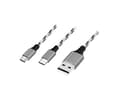 Miniatyrbild 1 av 5: LogiLink CU0202, 1,2 m, USB A, USB C/Micro-USB A, USB 2.0, 0,48 Gbit/s, Grå