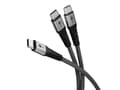 Miniatyrbild 4 av 5: Goobay 75739, 1,5 m, USB C, 2 x USB C, 0,48 Gbit/s, Svart, Grå