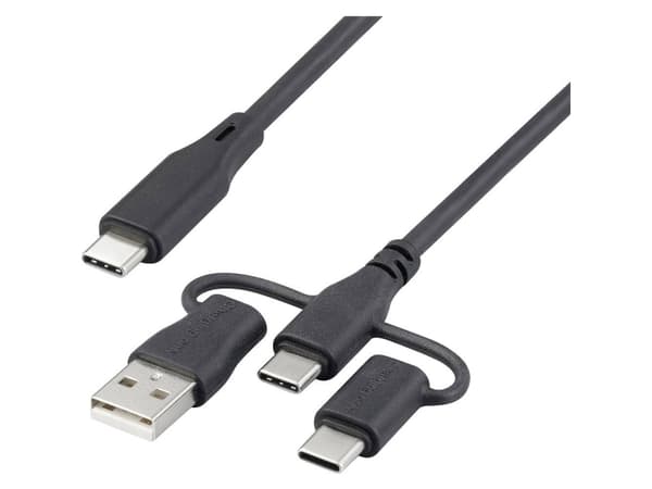 Renkforce RF-6615910, 3 m, USB C, USB C, USB 2.0, Svart