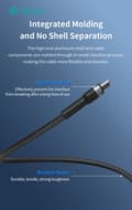 Pikkukuva 4 / 7: 2i1 DEVIA USB-C till Lightning  (12W) + USB-C (60W) Snabbladdning kabel, 1.2m