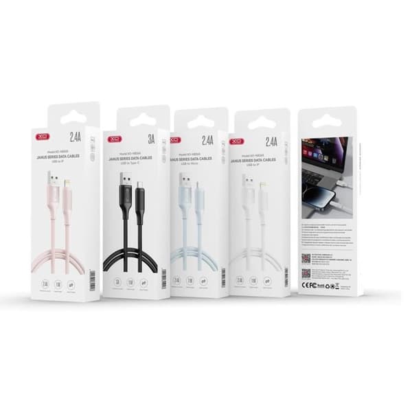 XO USB-A Till USB-C Kabel 1m 3A NB265 - Vit