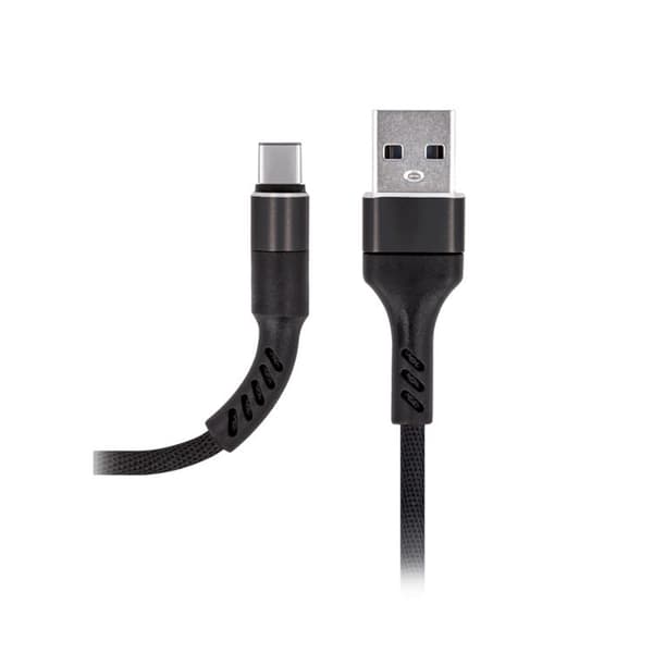 Maxlife USB Till USB-C Kabel 1m 2A MXUC-01 Nylon - Svart