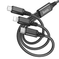 Miniatyrbild 1 av 5: Hoco 3in1 USB-A till USB-C, Lightning, microUSB kabel X76 1m
