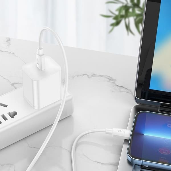 HOCO USB-C till Lightning Kabel 20W 1m PD 2.4A X96 - Vit