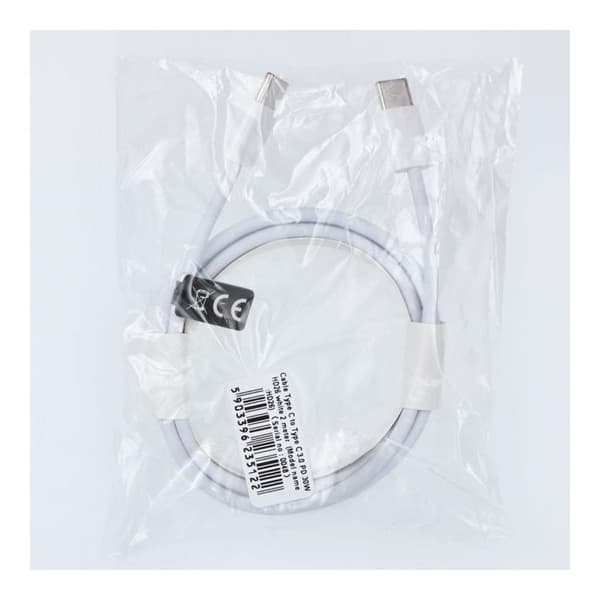 USB-C till USB-C kabel 2m 30W HD26- Vit