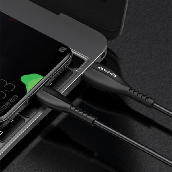 Awei USB-A Till USB-C 1m Kabel CL-115T - Svart