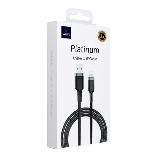 WiWU Platinum Series Kabel Wi-C019 USB-A till Lightning 3A 1,2m black