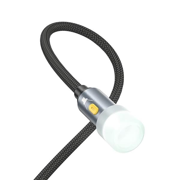 Hoco LED-ljus Till USB-A/USB-C Kabel Adapter UA38C - Svart