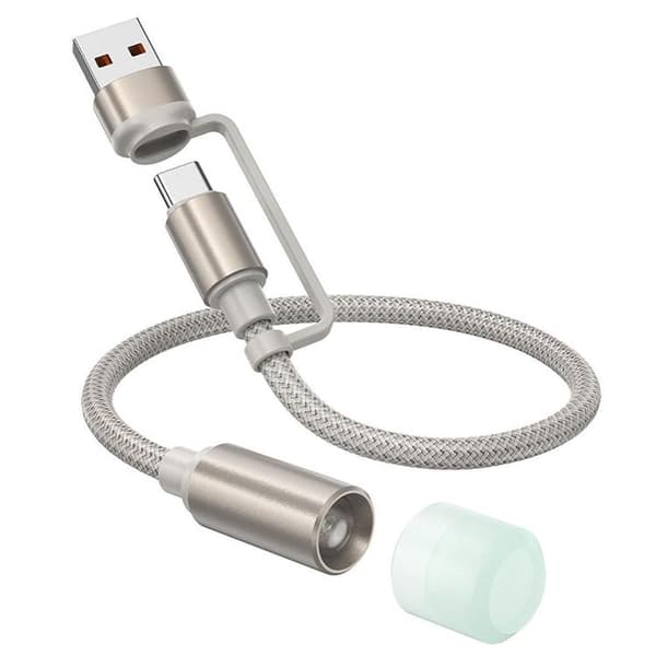 Hoco LED-ljus Till USB-A/USB-C Kabel Adapter UA38C - Guld