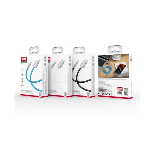 XO USB Till USB-C 1.2m Kabel 6A NB227 - Svart