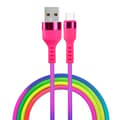 Miniatyrbild 1 av 2: Setty USB Till USB-C Kabel 1.2m 2.1A KNA-C-1.22.113 Regnbåge