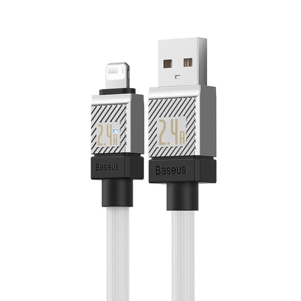 Baseus USB Till Lightning 1m Kabel 2.4A CoolPlay - Vit