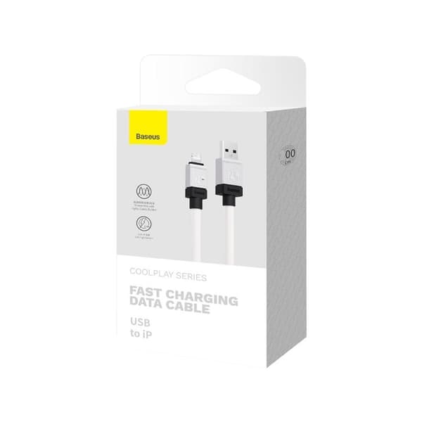 Baseus USB Till Lightning 1m Kabel 2.4A CoolPlay - Vit