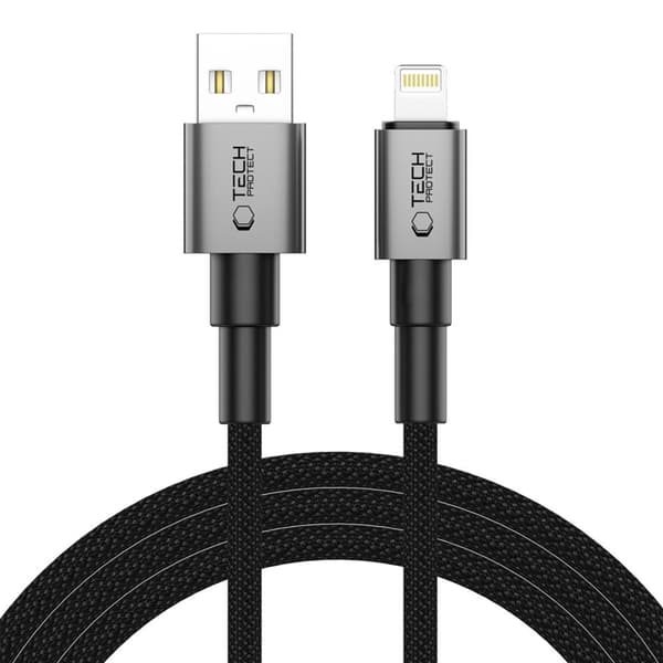 Tech-Protect USB-A Till Lightning kabel Ultraboost - Grå