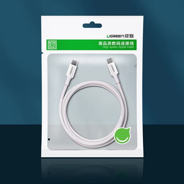 Ugreen USB-C Till USB-C PD QC AFC 1m Kabel - Vit