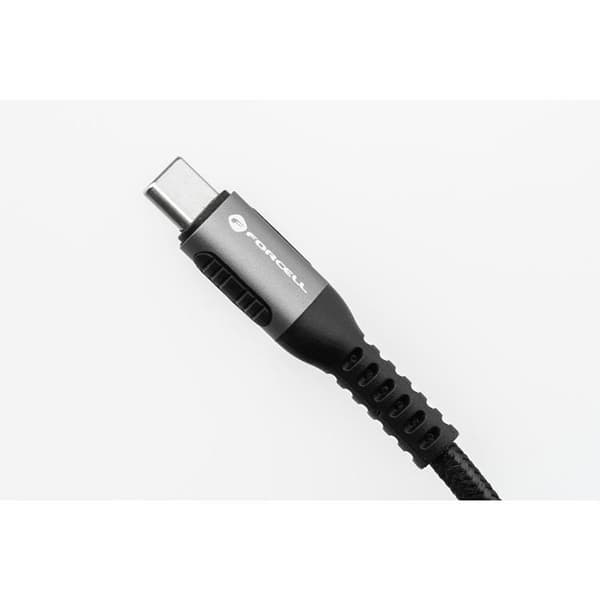 Forcell USB-C till Lightning Kabel 27W 2m PD 3A Cafule - Svart