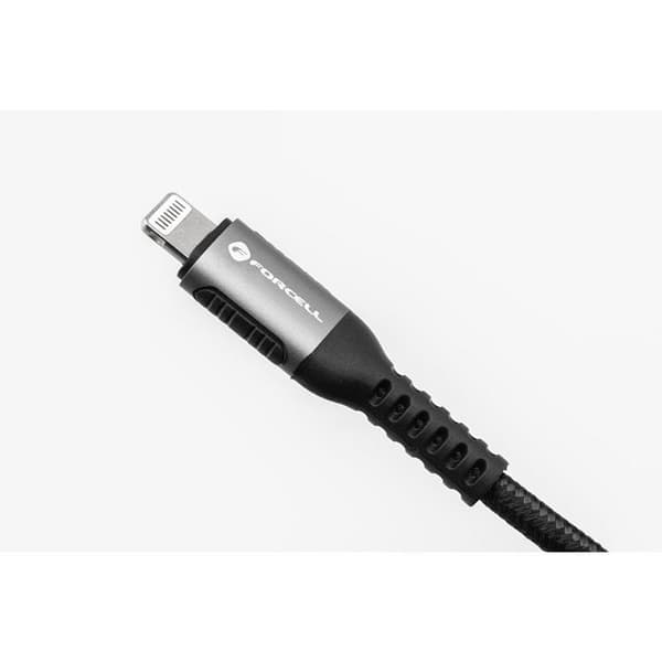 Forcell USB-C till Lightning Kabel 27W 2m PD 3A Cafule - Svart