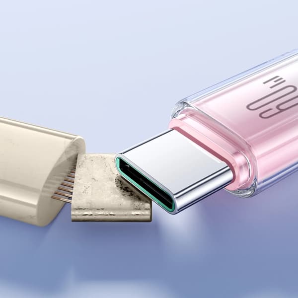 Joyroom S-A42 USB-C - USB-C 60W 1.2m Kabel Crystal-Clear Series - Vit