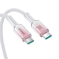 Miniatyrbild 4 av 10: Joyroom S-A42 USB-C - USB-C 60W 1.2m Kabel Crystal-Clear Series - Vit