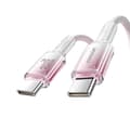 Miniatyrbild 2 av 10: Joyroom S-A42 USB-C - USB-C 60W 1.2m Kabel Crystal-Clear Series - Vit
