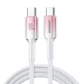Miniatyrbild 1 av 10: Joyroom S-A42 USB-C - USB-C 60W 1.2m Kabel Crystal-Clear Series - Vit