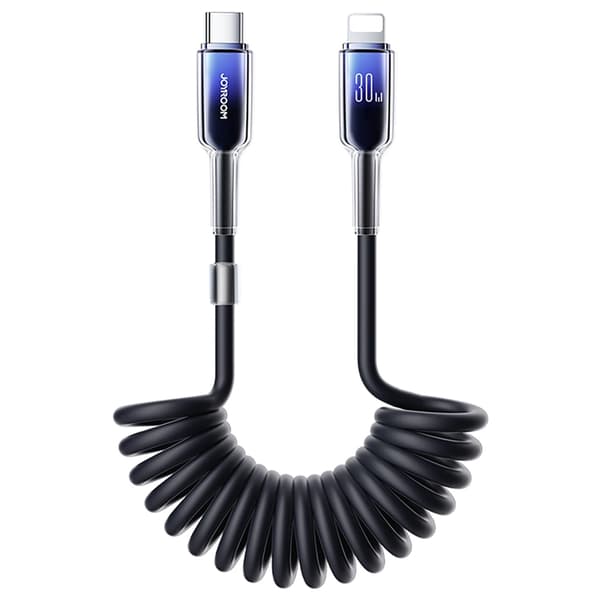 Joyroom S-A43 USB-C - Lightning 30W Kabel 1.5m Spiral Crystal Clear
