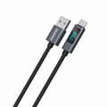 Miniatyrbild 2 av 3: Dudao L7T USB-A - USB-C 66W Kabel med LED Display 1m - Svart