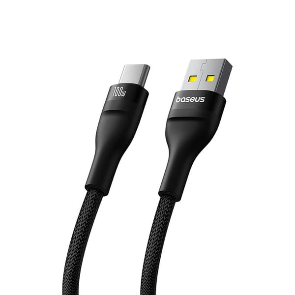 Baseus USB-C till USB-A kabel Flash 2 100W 2m- Svart