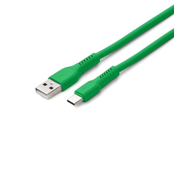 Colorum USB-A till USB-C Kabel 1.8m 3A - Grön