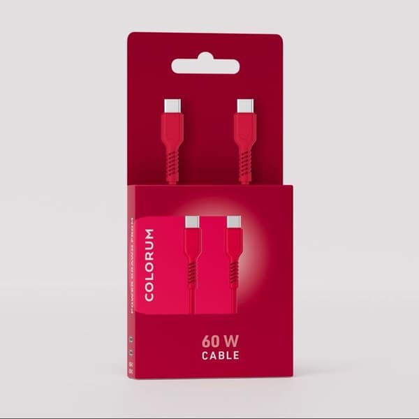 Colorum USB-C till USB-C Kabel 1.8m 3A - Magenta