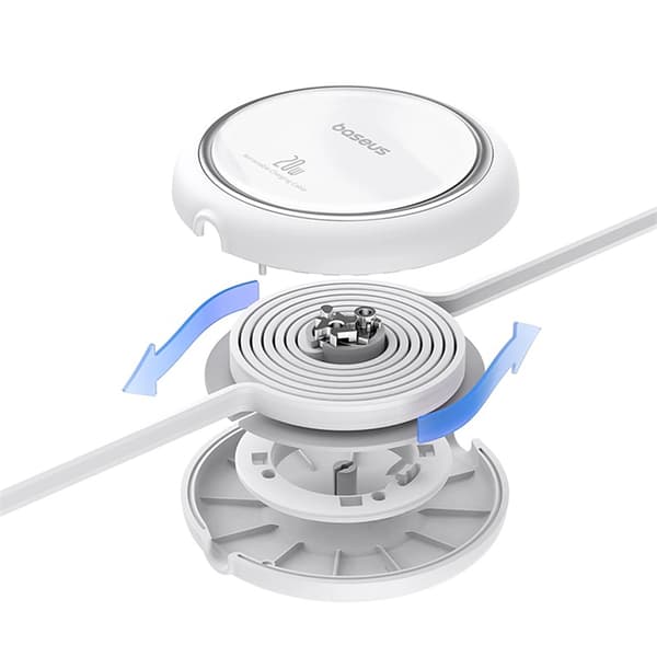 Baseus USB-C Till Lightning 20W 1m Kabel Free2Pull - Vit