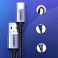 Miniatyrbild 5 av 7: Ugreen USB-C till USB-A kabel Snabbladdning 0,5m 3A - Grå