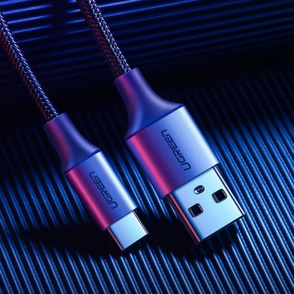 Ugreen USB-C till USB-A kabel Snabbladdning 0,5m 3A - Grå