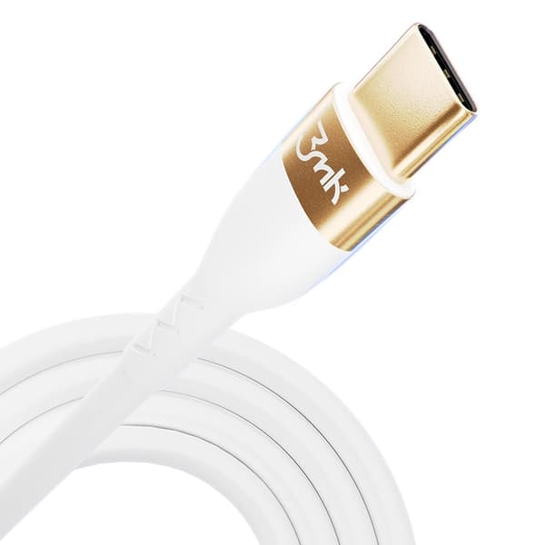 3mK USB-C till USB-C kabel 100W 2m HyperSilikon - Vit