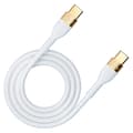 Miniatyrbild 2 av 6: 3mK USB-C till USB-C kabel 100W 2m HyperSilikon - Vit