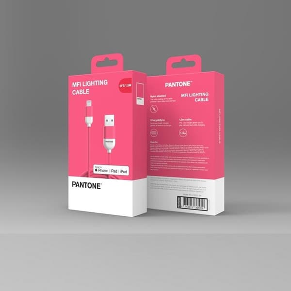 Pantone USB/Lightning 1.5m Kabel MFi 2.4A PT-LCS001-5 184C