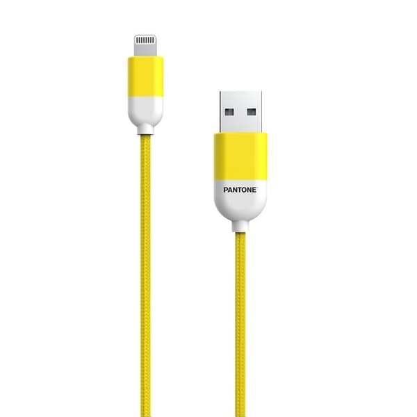 Pantone USB/Lightning 1.5m Kabel MFi 2.4A PT-LCS001-5 102C Gul