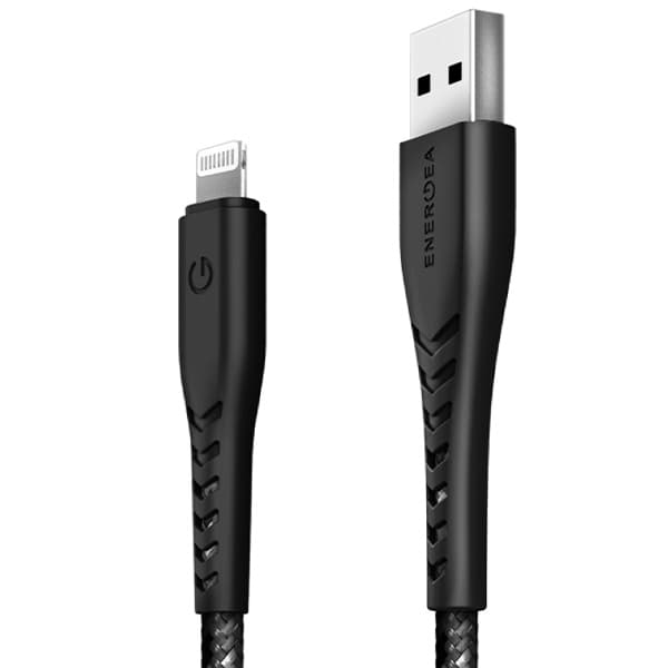 Energea USB-A till Lightning Kabel 1.5m MFI Nyloflex C89 - Svart