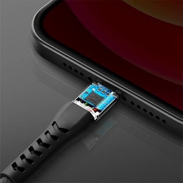 Energea USB-A till Lightning Kabel 1.5m MFI Nyloflex C89 - Röd