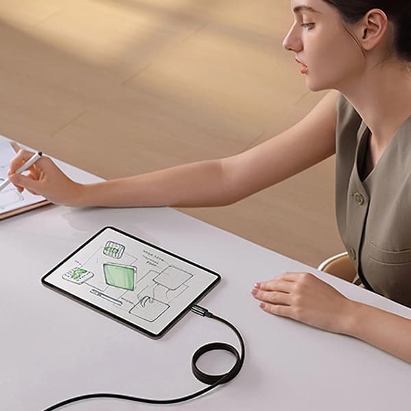 Baseus USB-C/USB-C 100W 1m Kabel Tungsten Gold Magnetic Svart