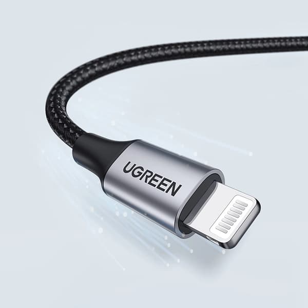 Ugreen USB-A Till Lightning 2m Kabel MFi - Svart