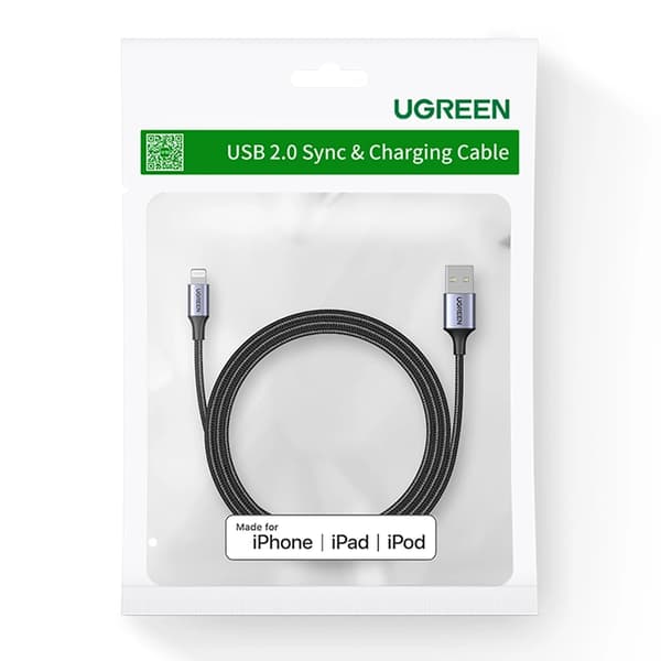 Ugreen USB-A Till Lightning 2m Kabel MFi - Svart